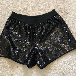 Black sequins shorts